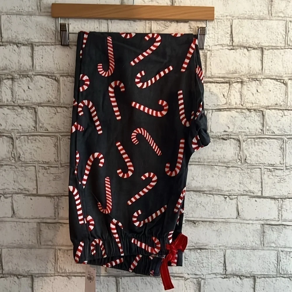NEW!!! Cotton Flannel Candy Cane Pajama PJ Pants Size Medium Old Navy - Picture 8 of 9